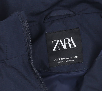 Close-up detail of Zara boys’ multicoloured 9-10 years hooded windbreaker jacket