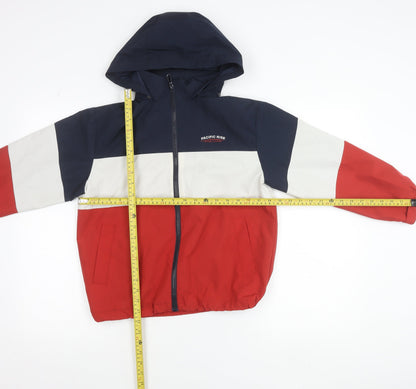 Brand and care label for Zara boys’ multicoloured 9-10 years hooded windbreaker jacket