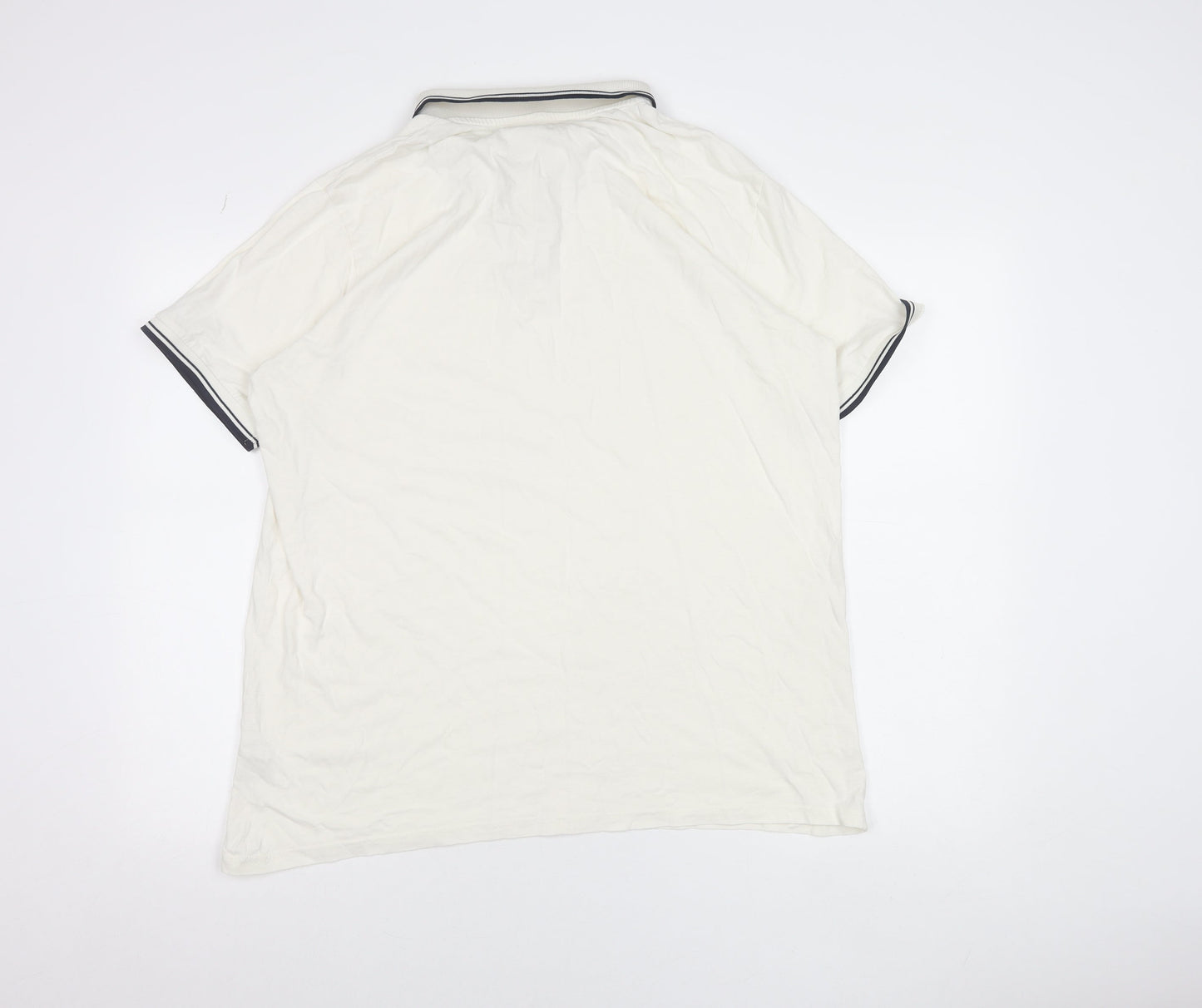 Dunnes Stores Men's White Slim Fit Cotton Polo Shirt XL
