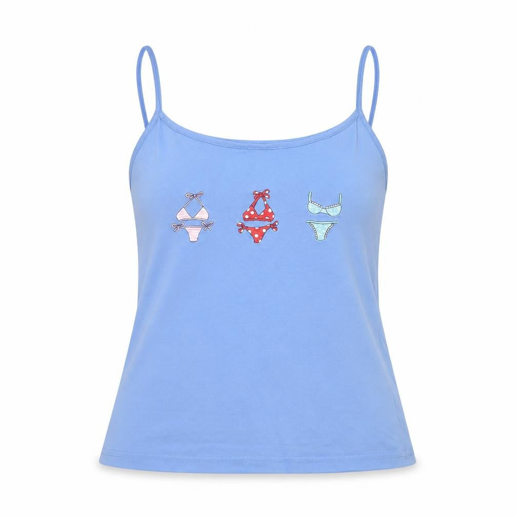 Marks & Spencer Women Blue Cami Nightshirt UK 12 Cotton Sleeveless