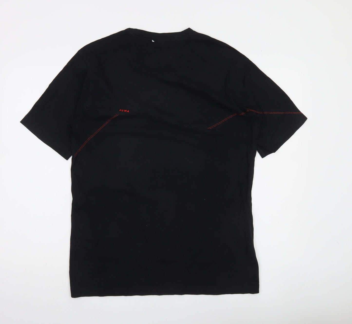 Puma Men's Black Short Sleeve Cotton Crew Neck T-Shirt Size S