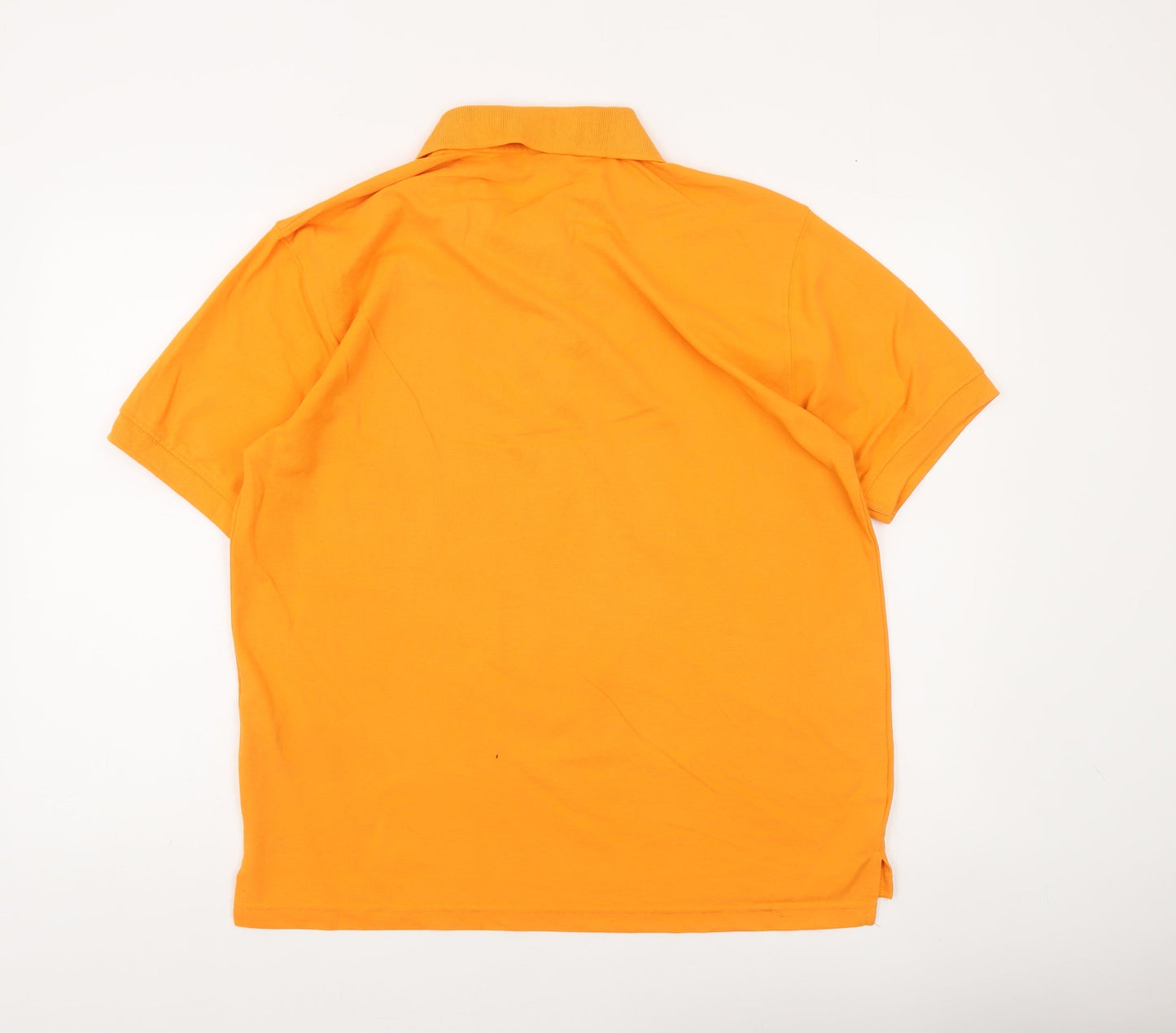 Jack & Danny's Men's Orange Short Sleeve Regular Fit Polo Shirt L