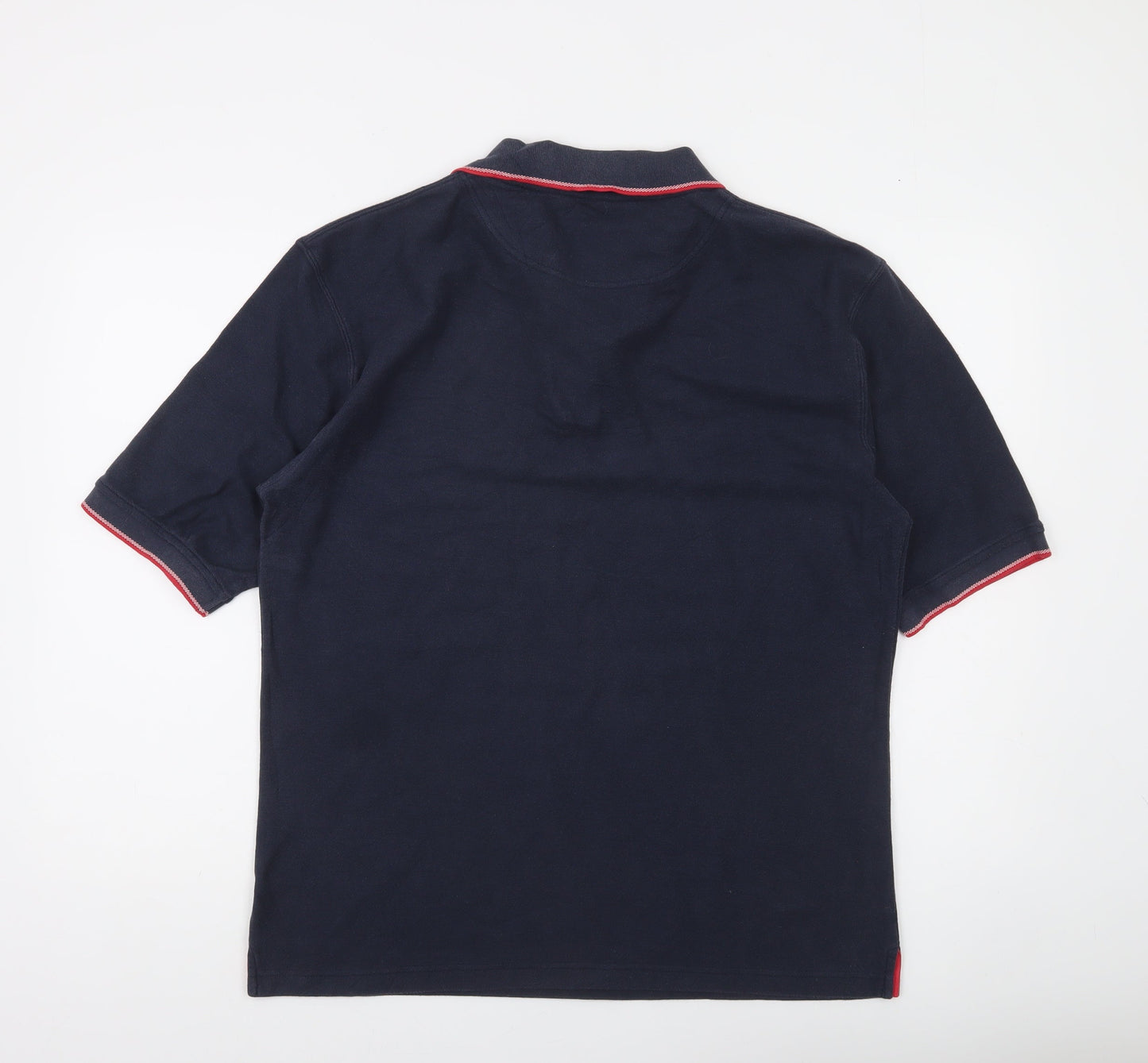 Back Swing Men's Blue Polo Shirt XL Cotton Blend Casual Top