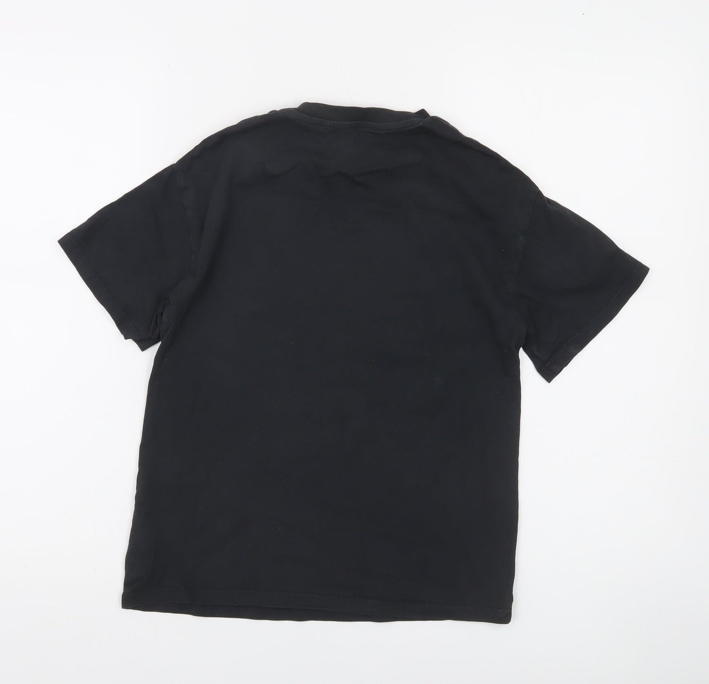Next Girls Black Sequin Galaxy Graphic T-Shirt 7 Years - The Universe Glitters & Shines