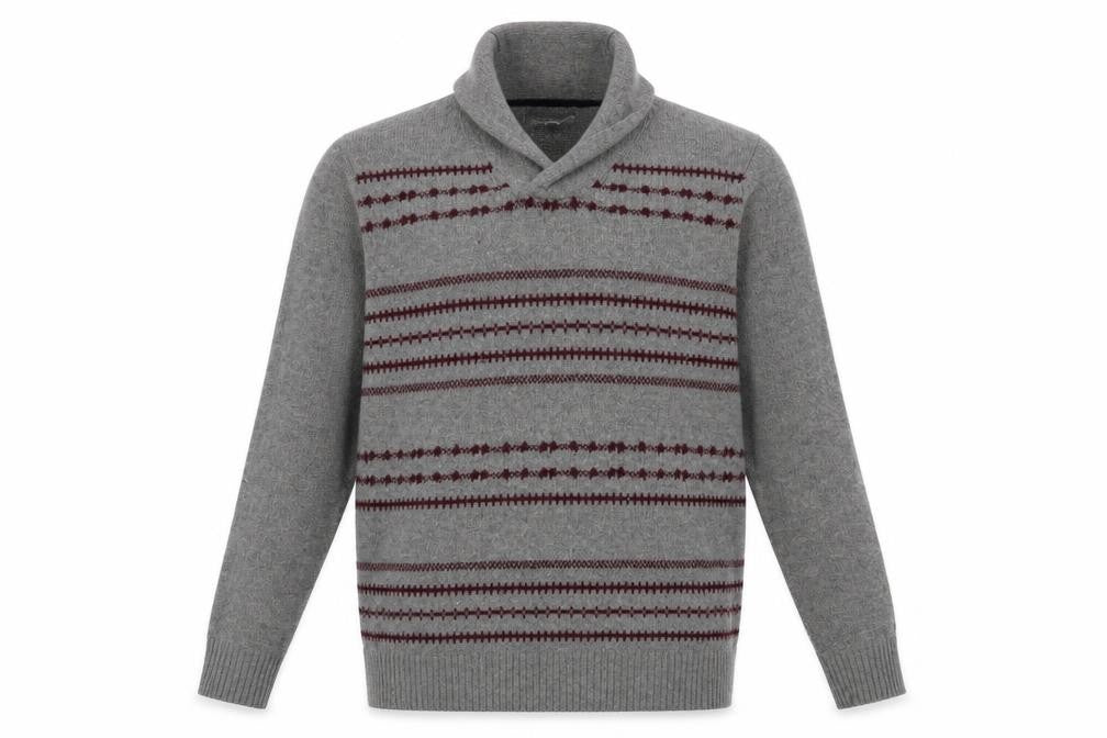 Ben Sherman Men's Grey XL Roll Neck Wool Jumper