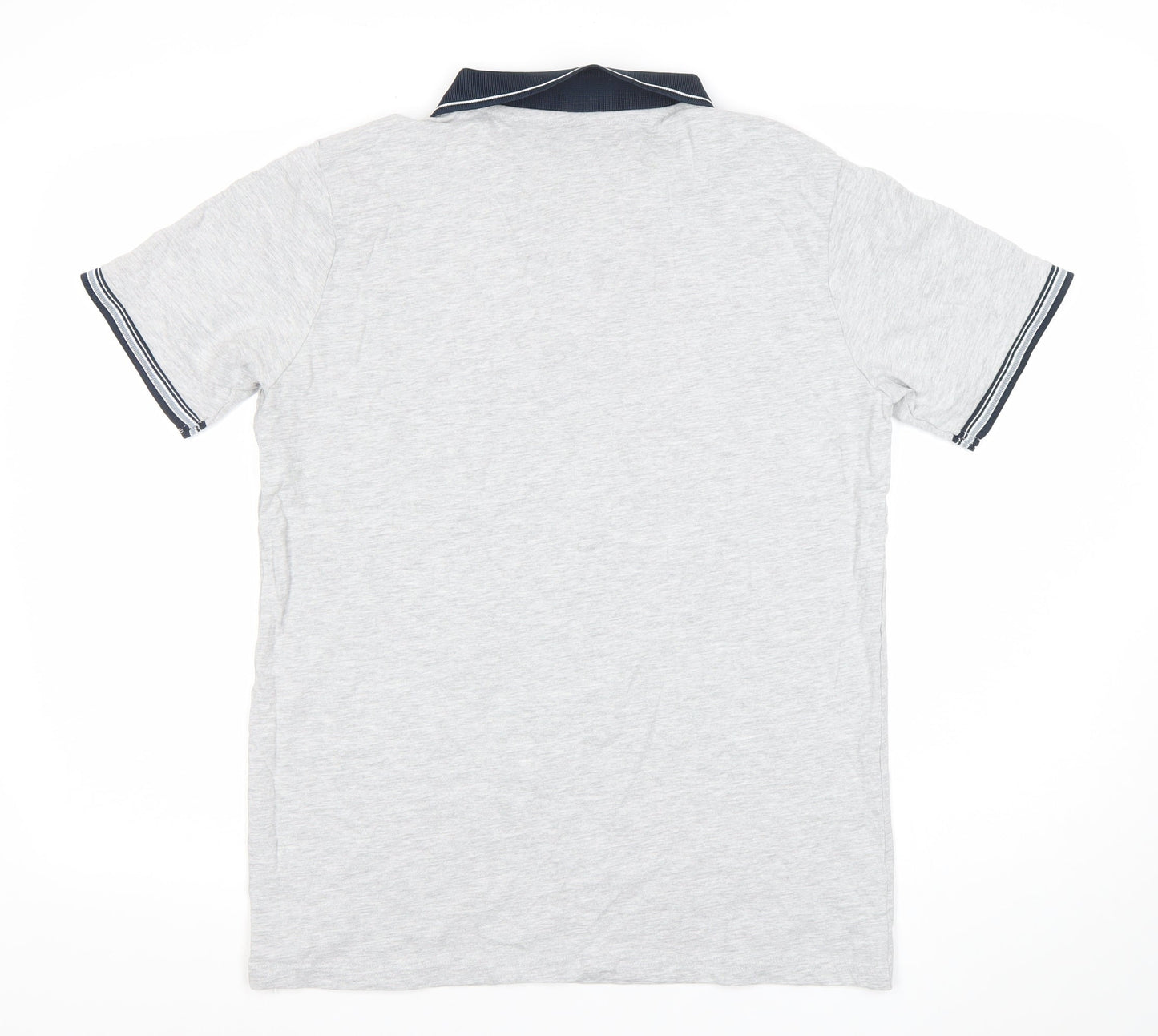 Dunnes Stores Men's Grey Slim Fit Cotton Polo Shirt Size L