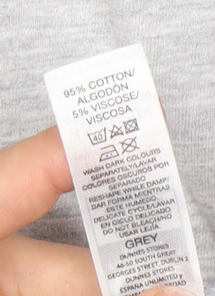 Dunnes Stores Men's Grey Slim Fit Cotton Polo Shirt Size L