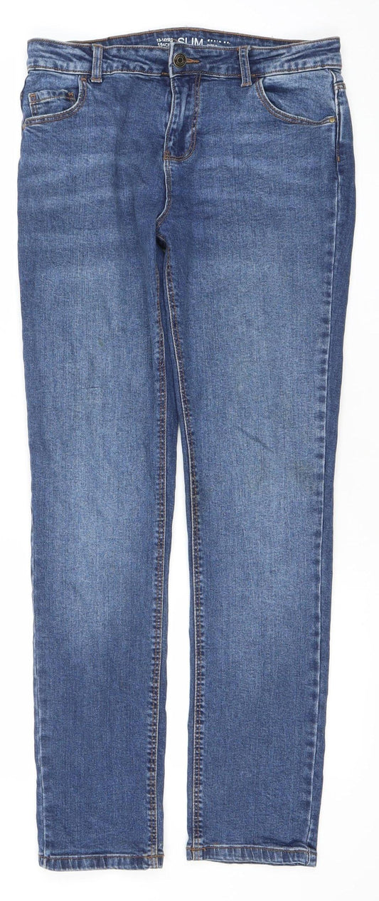 Denim Co. Teens Blue Slim Jeans 13-14Y Classic 5-Pocket Design