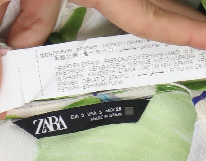 Zara Women’s Multicoloured Floral 3/4 Sleeve Tunic Blouse Size S