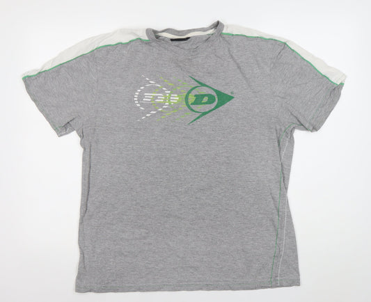 Dunlop Men's Grey XL Short Sleeve Sports Graphic T-Shirt
