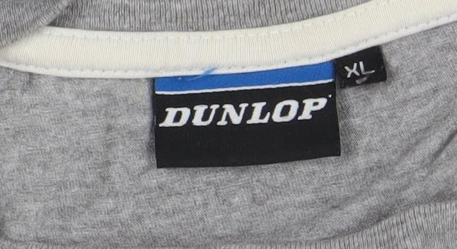 Dunlop Men's Grey XL Short Sleeve Sports Graphic T-Shirt