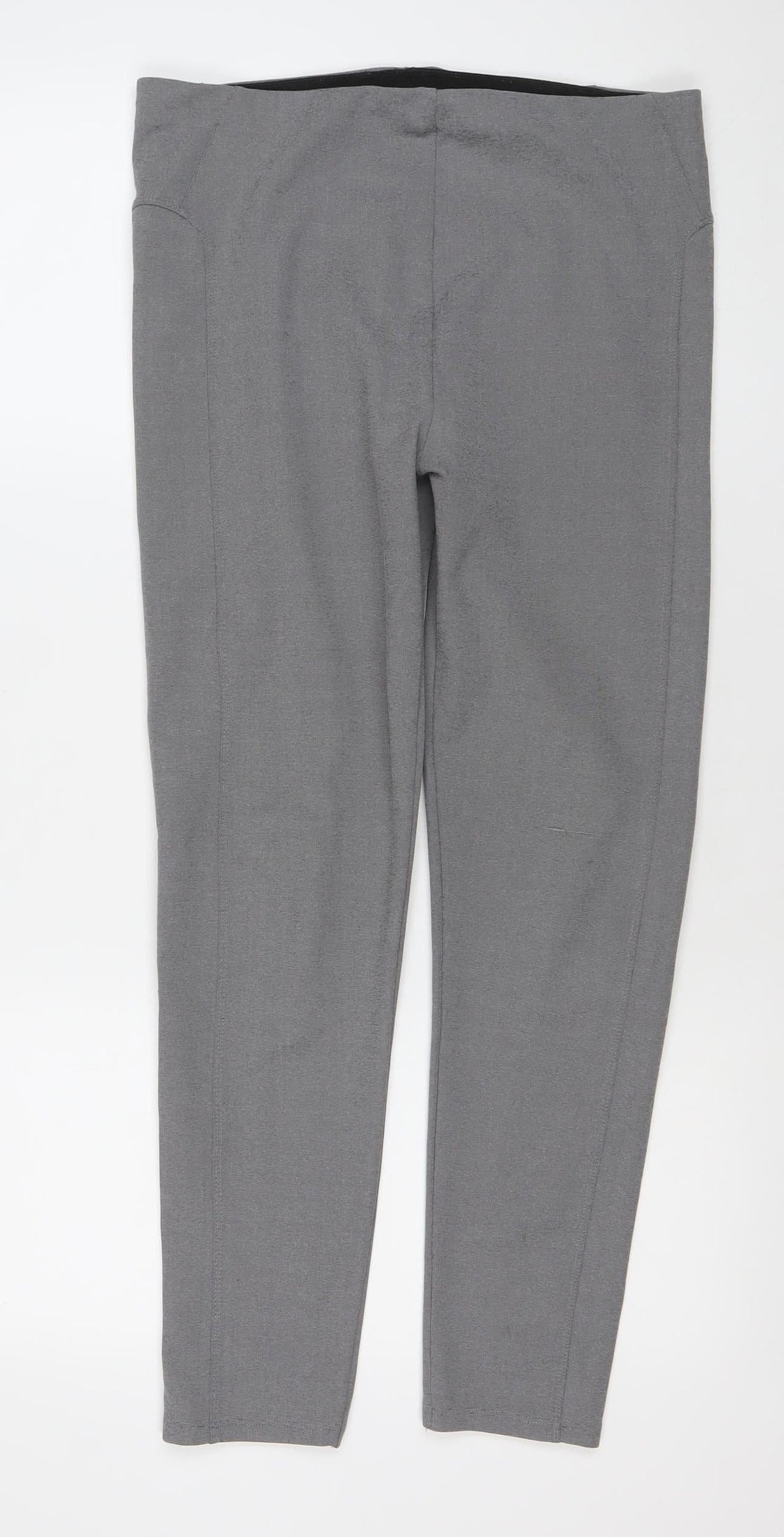 River Island Womens Grey Size 12R Slim Stretch Knit Trousers
