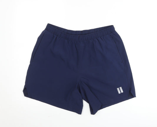 Dunnes Stores Mens Blue Quick Dry Biker Shorts Size M