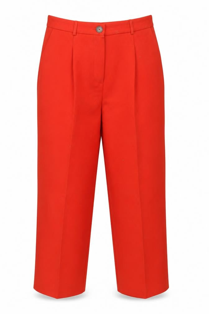 Primark Women’s Red Cropped Trousers Size 14 Polyester Blend