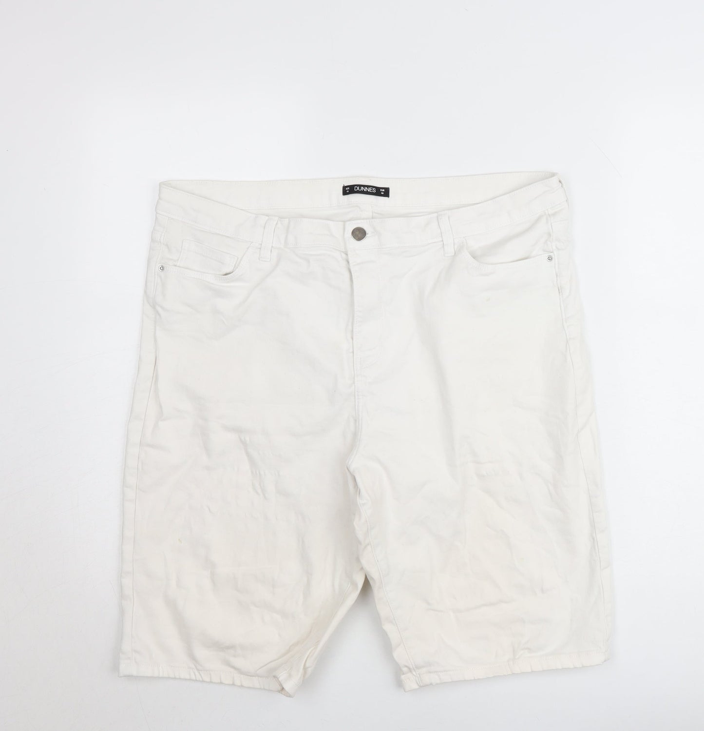 Dunnes Men’s White Chino Shorts Size 46 Regular Fit Cotton
