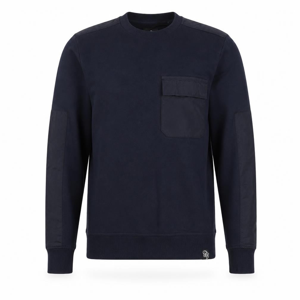 SikSilk Men’s Blue Crew Neck Pullover Jumper Size S Cotton Blend