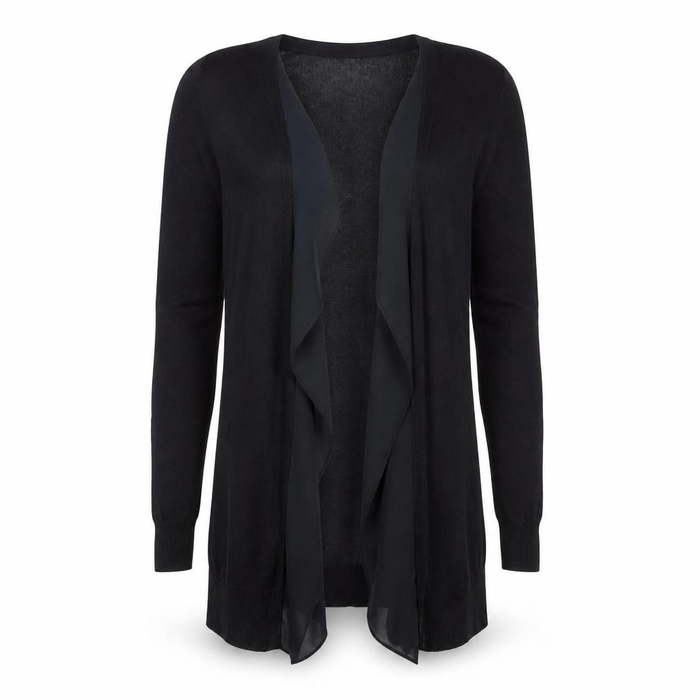 Oasis Women’s Black XS Long Sleeve Open Knit Cardigan