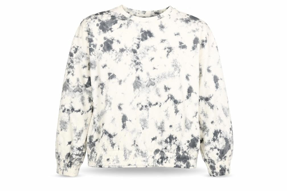 F&F Women's Beige Tie-Dye Pullover Sweatshirt UK 12 Cotton Blend