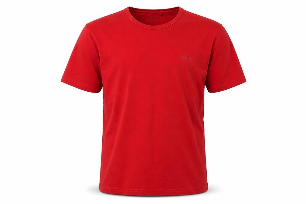 Paul Smith Men's Red Cotton Crew Neck Short Sleeve T-Shirt M