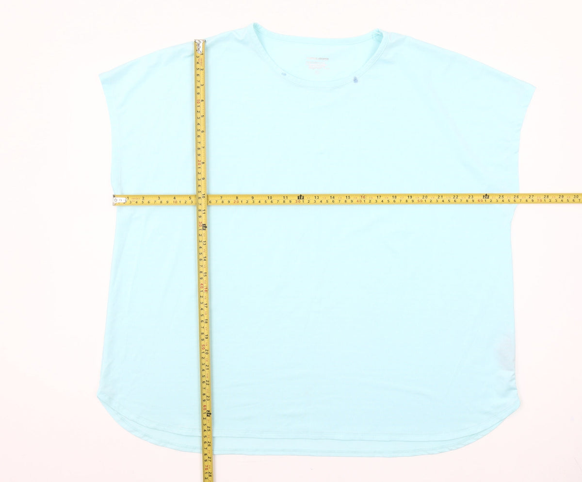 Dunnes Stores Women's Blue XL Basic Sleeveless Sports T-Shirt