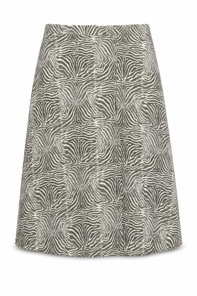 PRETTYLITTLETHING Women Brown Animal Print A-Line Skirt Size 16