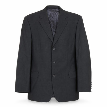 Front view of Jaeger Men's Grey Wool Blazer Jacket 42R Classic Fit Formal