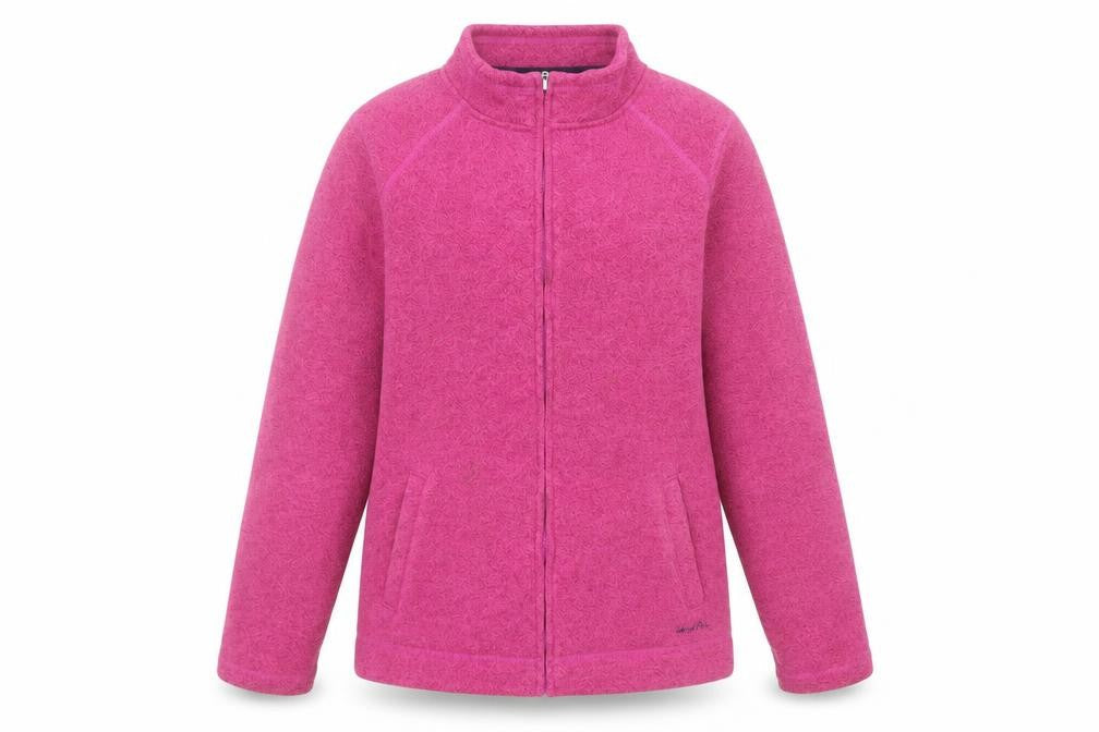Weird Fish Womens Pink Fleece Full Zip Jacket Size 12