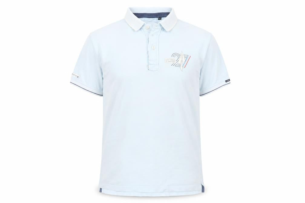 CODE ZERO Men’s Blue Nautical Polo Shirt XL Short Sleeve 100% Cotton
