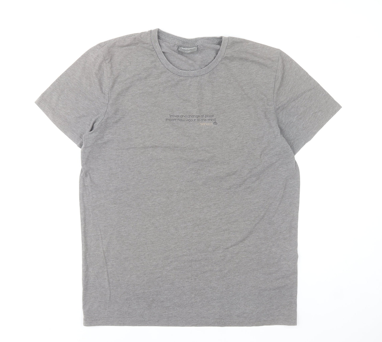 Craghoppers Men's Grey XL Crew Neck Short Sleeve T-Shirt