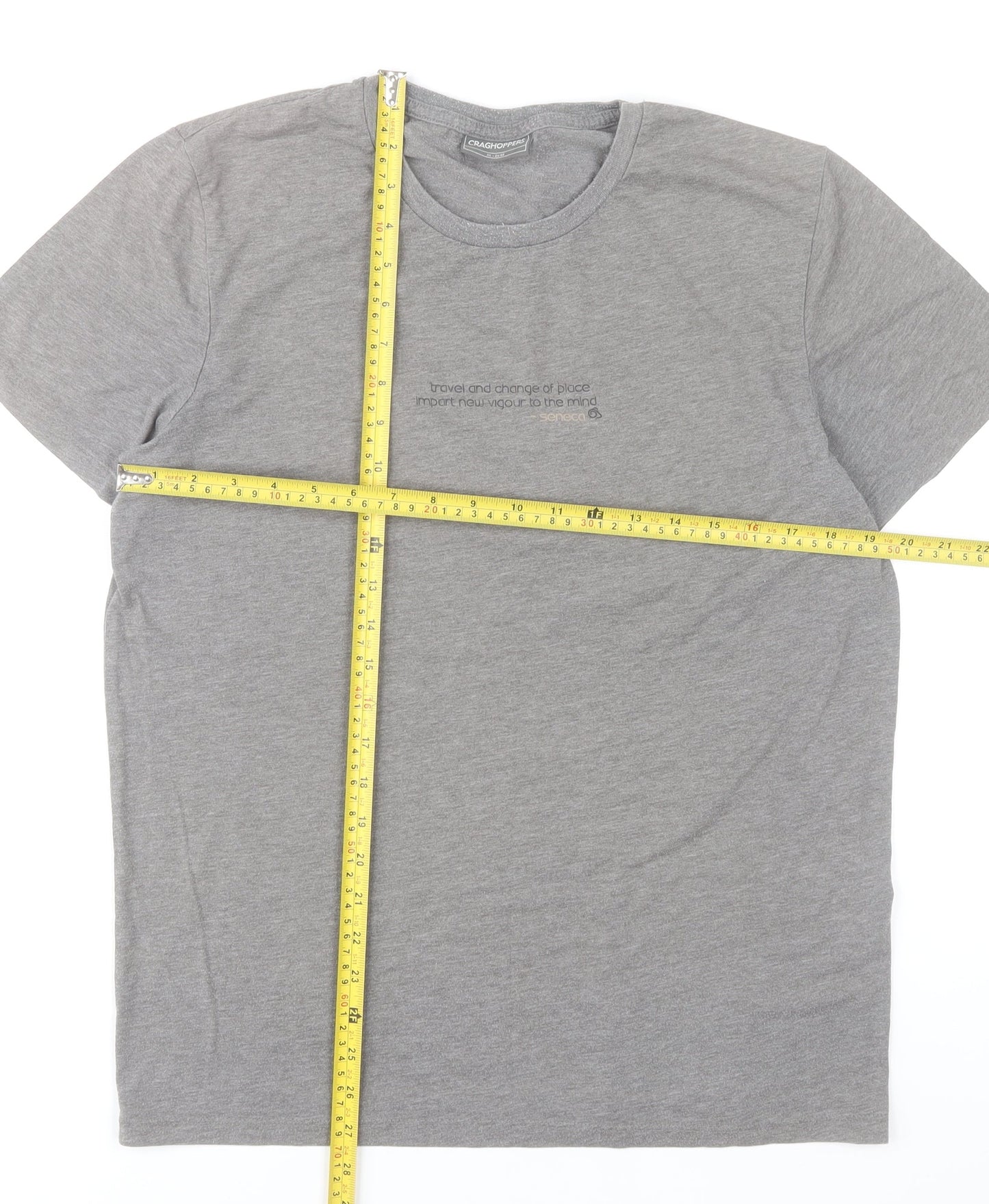 Craghoppers Men's Grey XL Crew Neck Short Sleeve T-Shirt