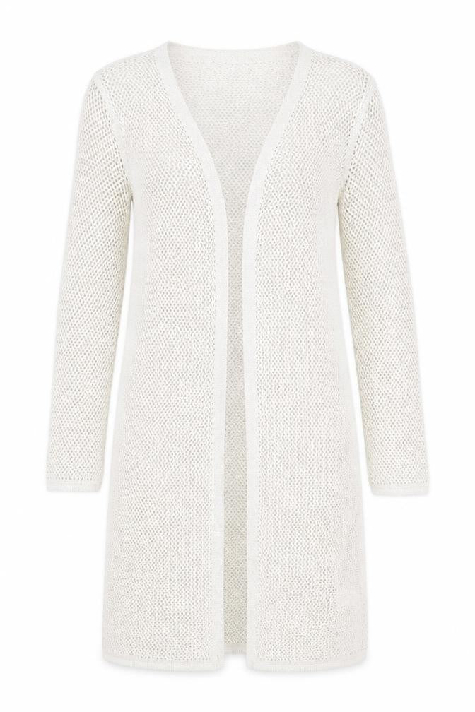Marks & Spencer Women’s Beige Open Knit Longline Cardigan S