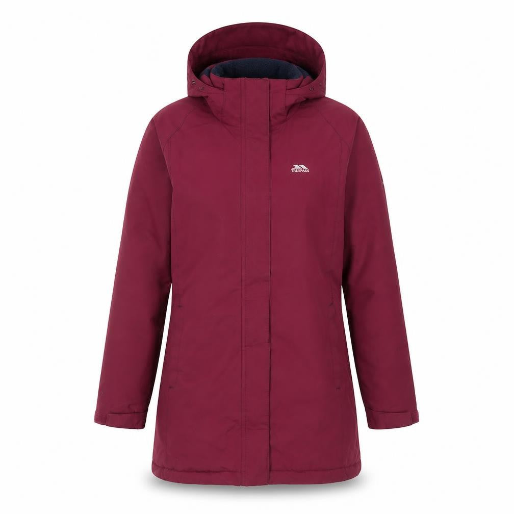 Trespass Teens Red Waterproof Windproof Hooded Parka Jacket 9/10