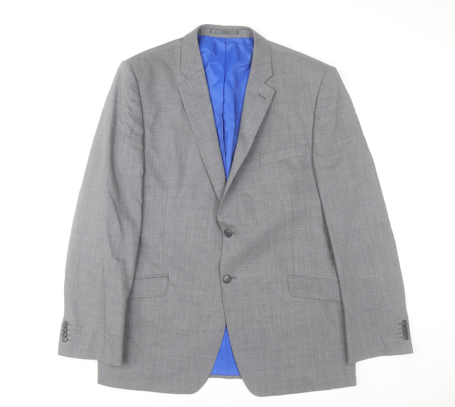 Performance Suit Men's Grey 44 Wool Blend Regular Fit Jacket