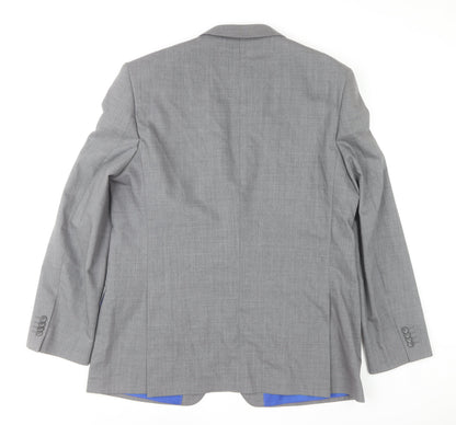 Performance Suit Men's Grey 44 Wool Blend Regular Fit Jacket