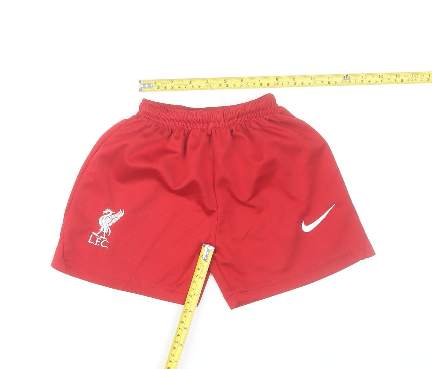 Nike Boys Red Liverpool FC Football Shorts Size 16 Ori-Fit Polyester