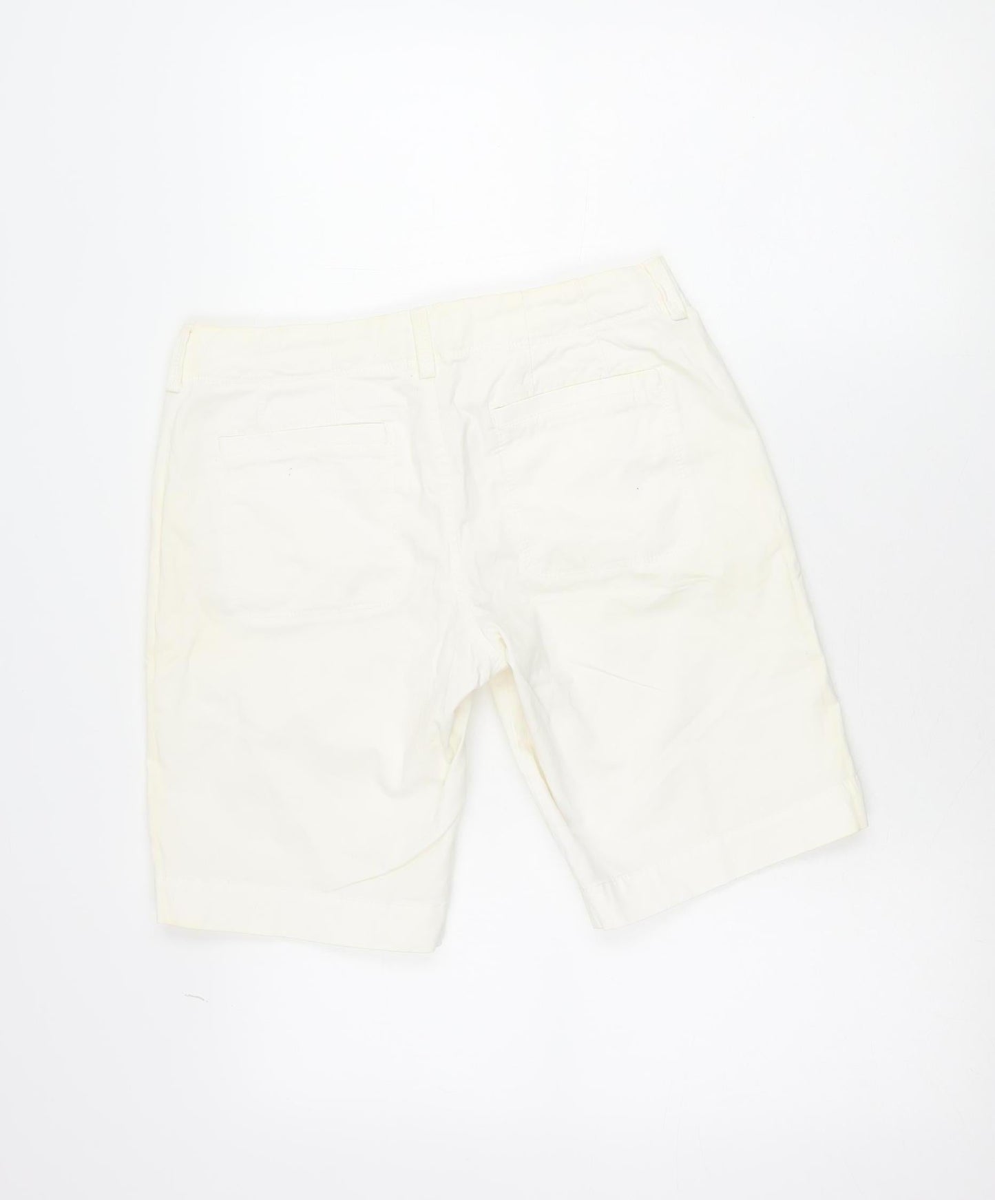 Old Navy Women’s Ivory Bermuda Shorts Size 10 Cotton Blend Low Rise