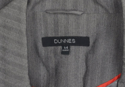 Additional view of Dunnes Women Grey Pinstripe Single-Breasted Blazer, size 14, Medium