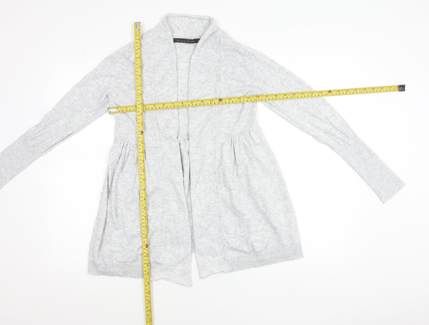 Next Maternity Grey Cotton Knit Open Cardigan Women’s Size 10