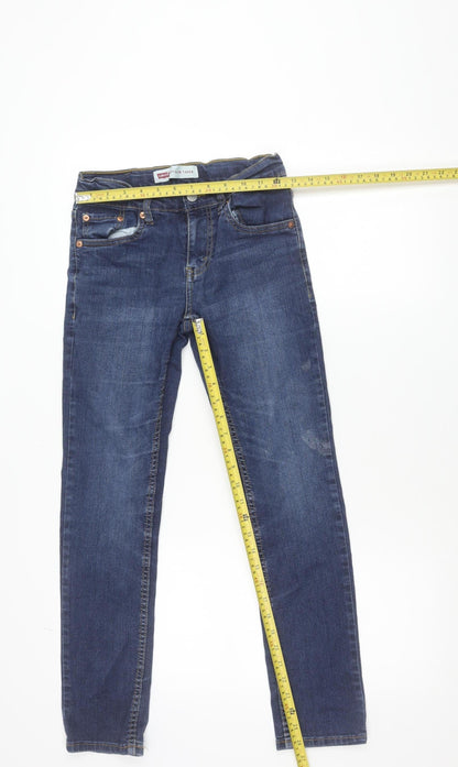Preloved Levi's Girls Blue 512 Slim Taper Jeans 12 Years Cotton Denim Stretch - Back