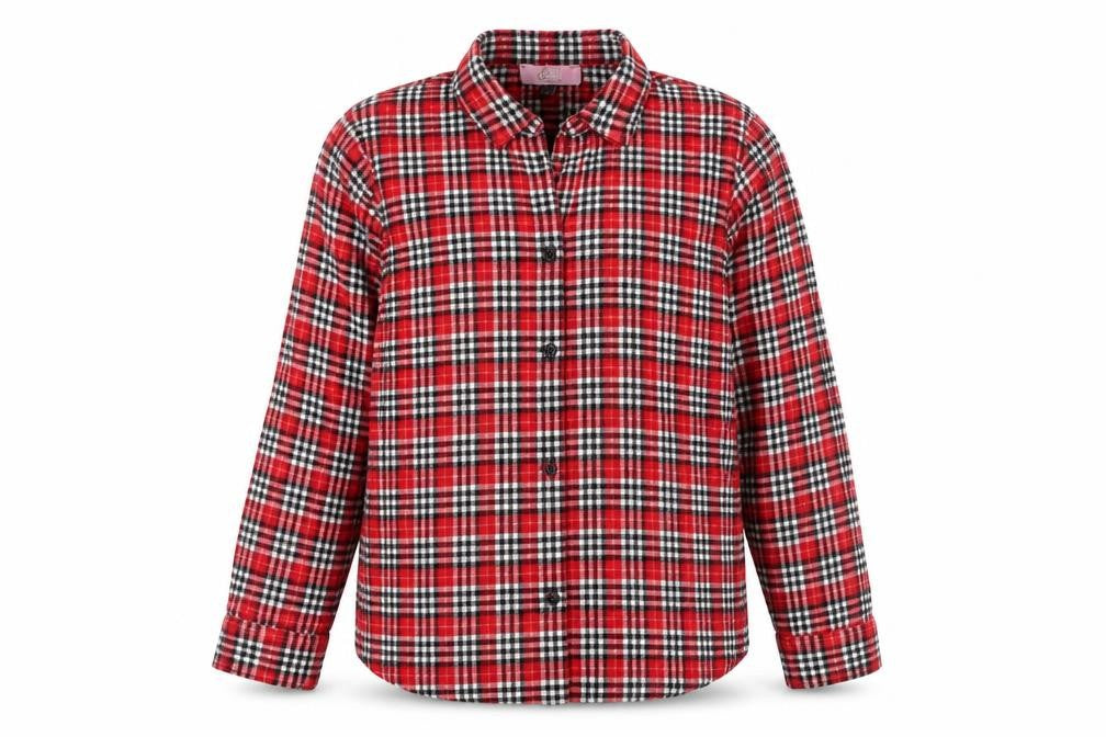 Elise Clemence London Men’s Red Check Cotton Flannel Shirt L