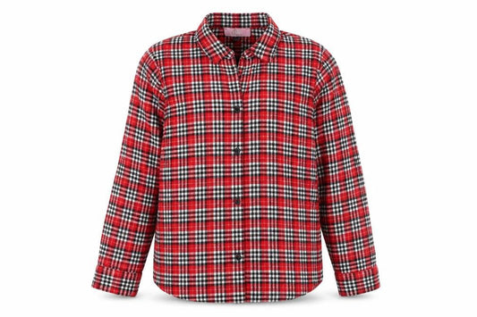 Elise Clemence London Men’s Red Check Cotton Flannel Shirt L
