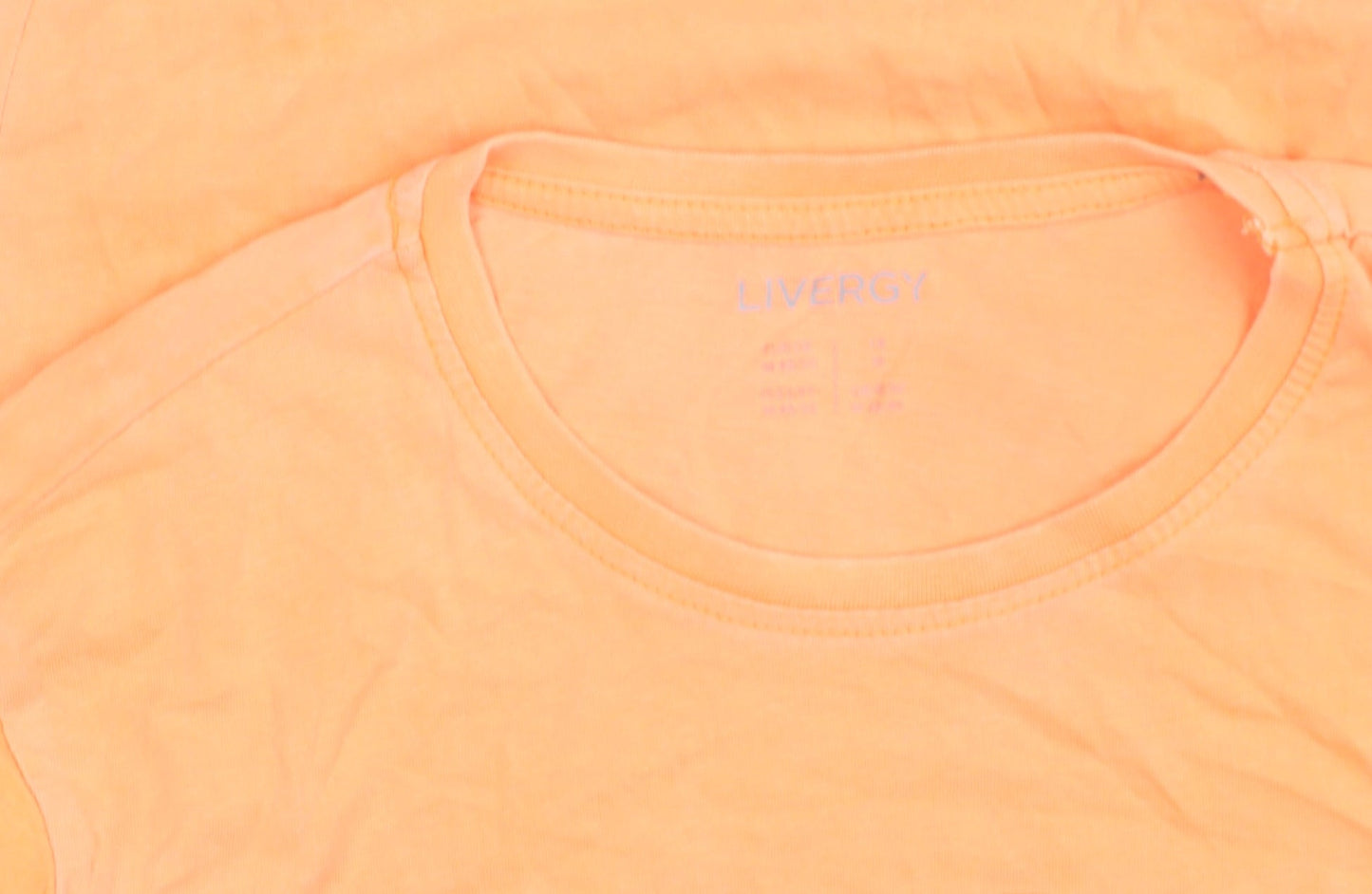 Livergy Orange Cotton Industrial Print Unisex Adults Regular Fit T-Shirt L