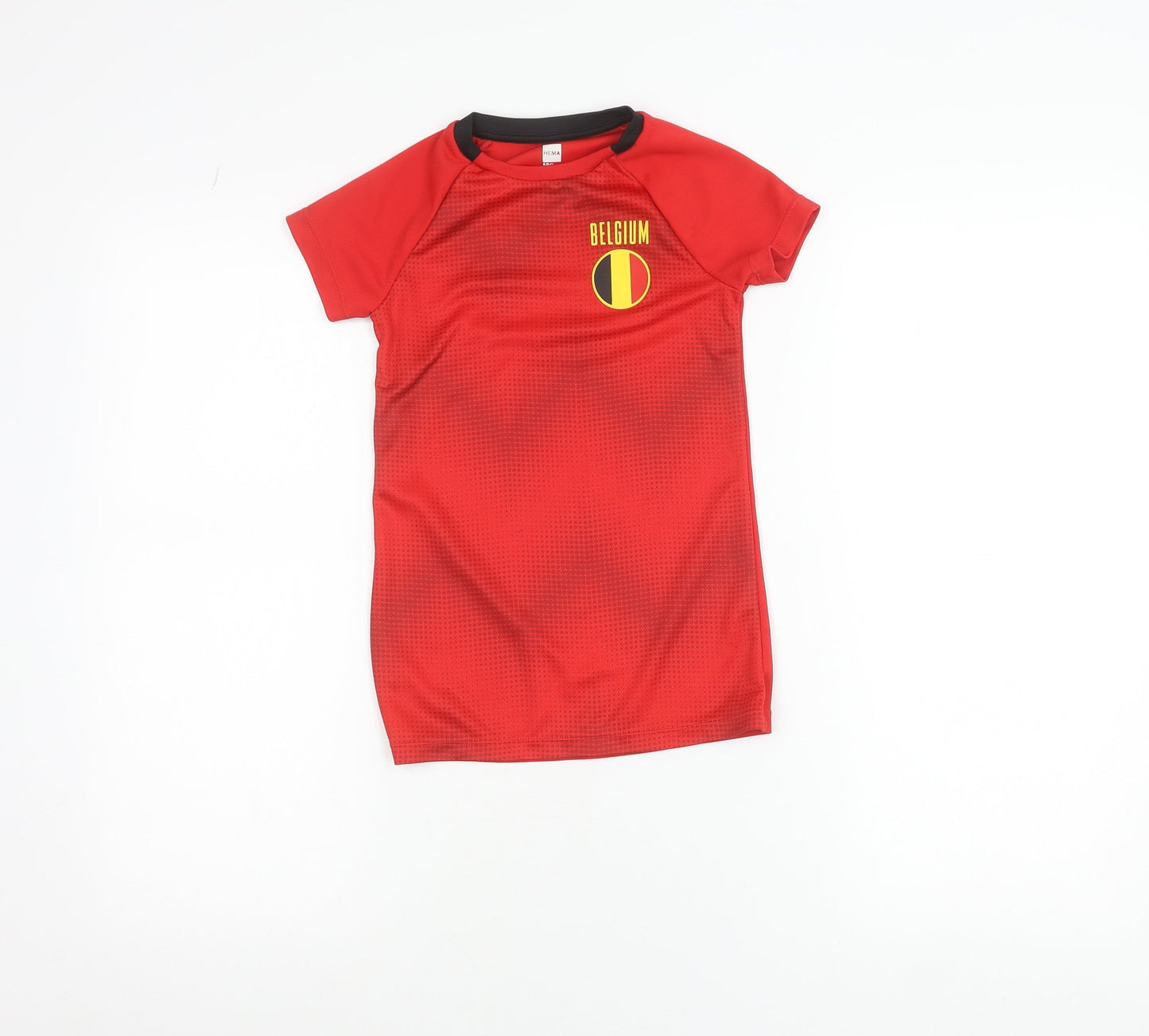 HEMA Boys Red Belgium Football Jersey T-Shirt 3-4 Years Polyester