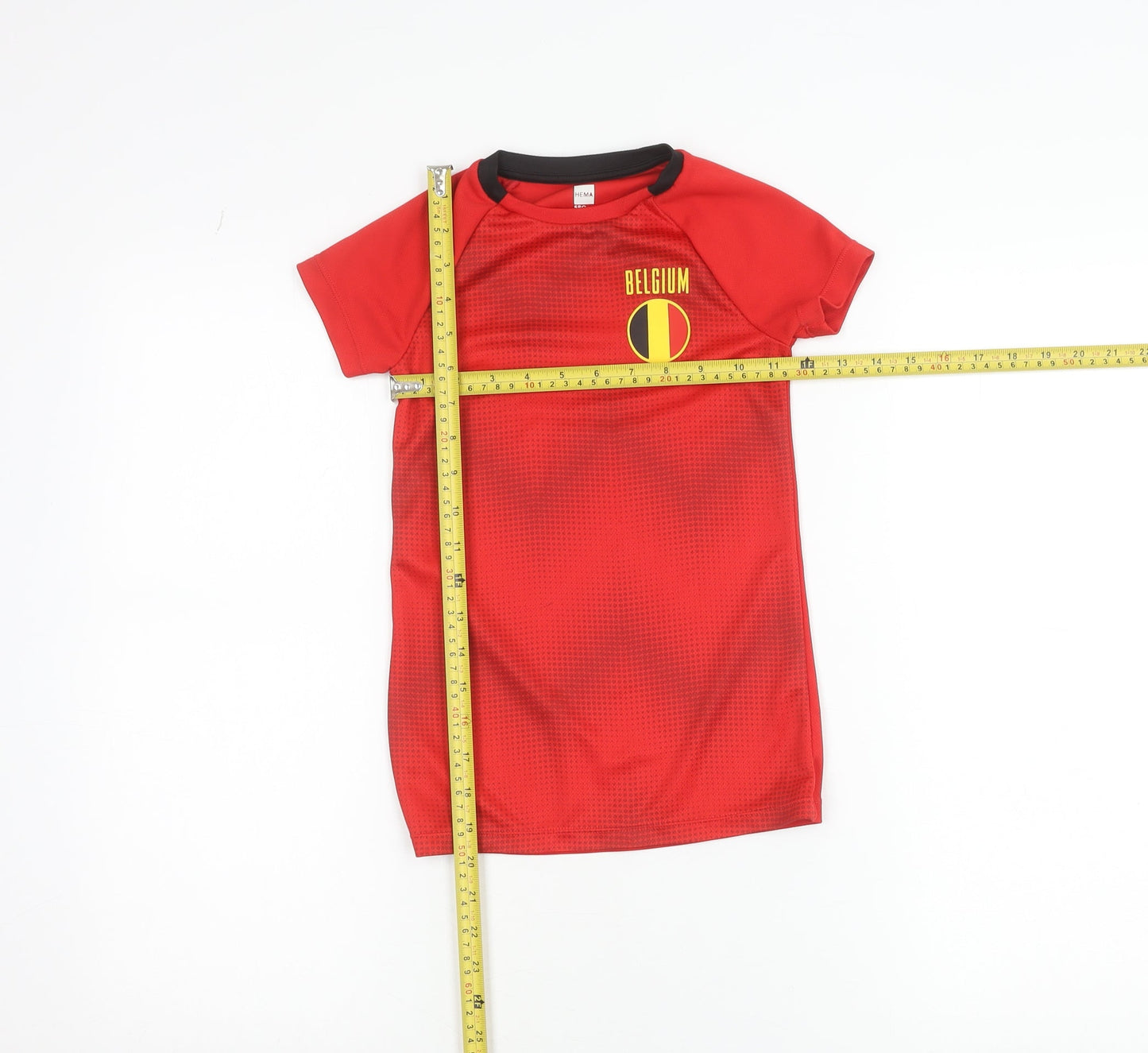 HEMA Boys Red Belgium Football Jersey T-Shirt 3-4 Years Polyester