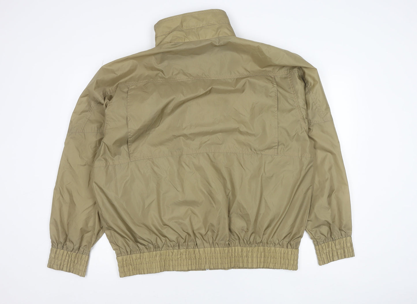 Haband Men's Beige XL Windbreaker Nylon Full Zip Jacket
