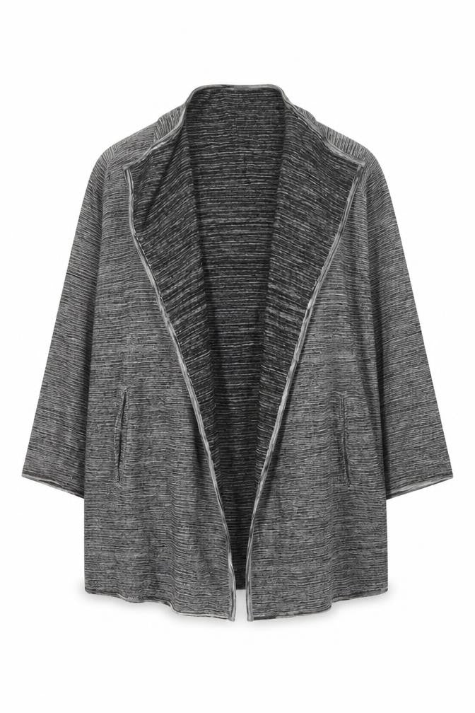 Phase Eight Women’s Grey Wool Blend Open Cardigan L Relaxed Fit
