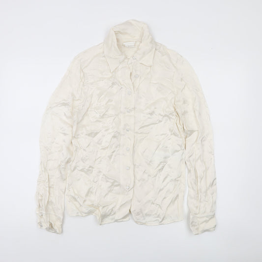 Ghost Women's Ivory Viscose Button-Up Shirt XS