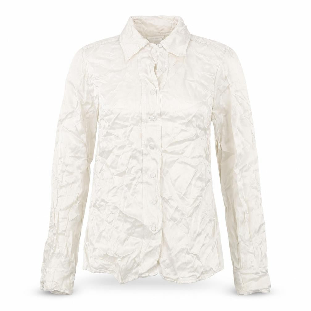 Ghost Women's Ivory Viscose Button-Up Shirt XS