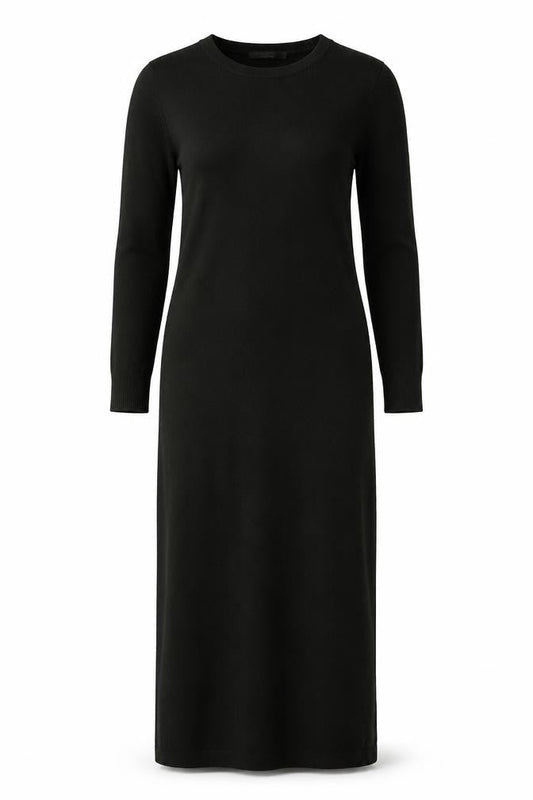 Front view of French Connection Women's Green Long Sleeve Midi Bodycon Dress L