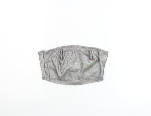 EGO Women's Silver Strapless Camisole Tube Top Size 8 Partywear